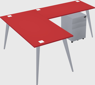 Modern l-shaped office desk