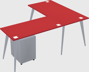 Modern l-shaped office desk