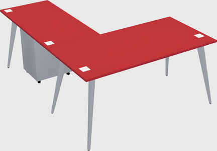 Modern l-shaped office desk