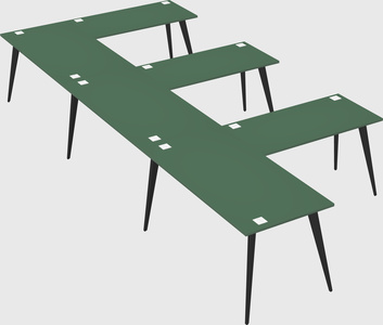 Modern l-shaped office desk