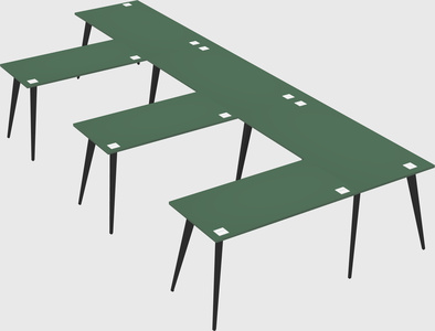 Modern l-shaped office desk