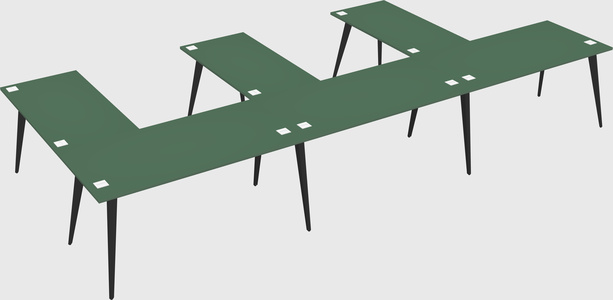 Modern l-shaped office desk