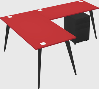 Modern l-shaped office desk