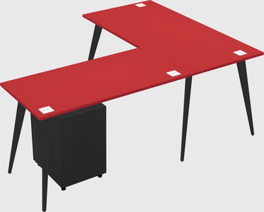 Modern l-shaped office desk
