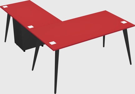 Modern l-shaped office desk