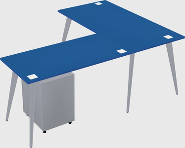 Modern l-shaped office desk
