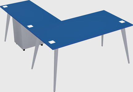Modern l-shaped office desk