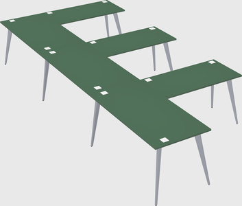 Modern l-shaped office desk