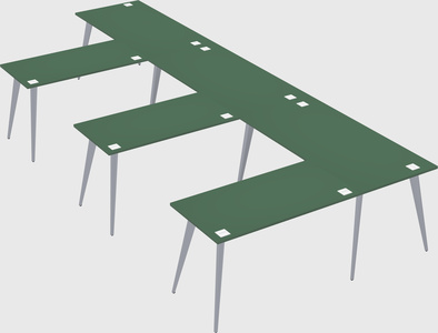 Modern l-shaped office desk