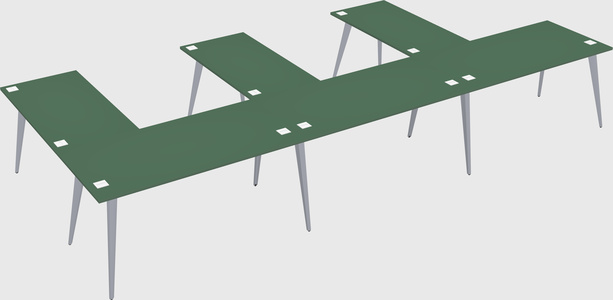 Modern l-shaped office desk