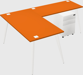 Modern l-shaped office desk
