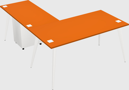 Modern l-shaped office desk