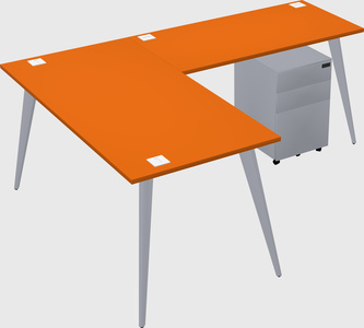 Modern l-shaped office desk
