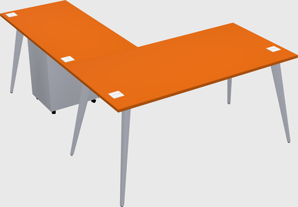 Modern l-shaped office desk