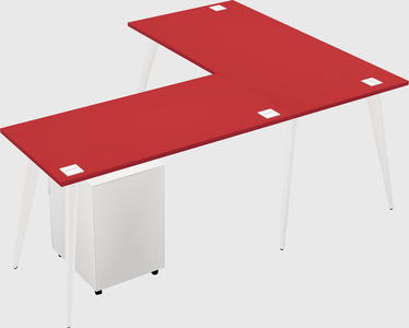 Modern l-shaped office desk