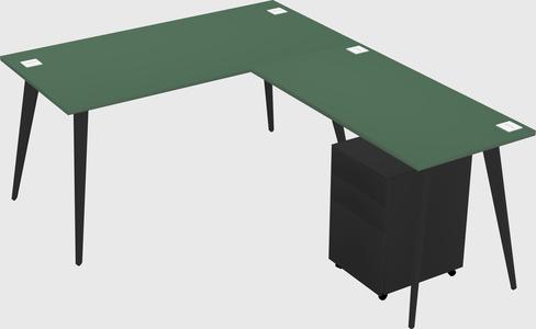 Modern L-shaped Office Desk
