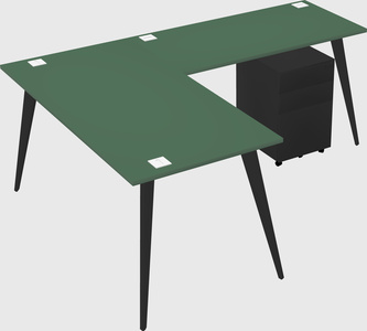 Modern l-shaped office desk