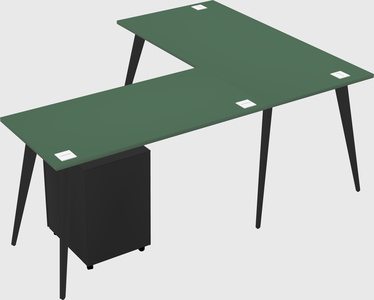 Modern l-shaped office desk