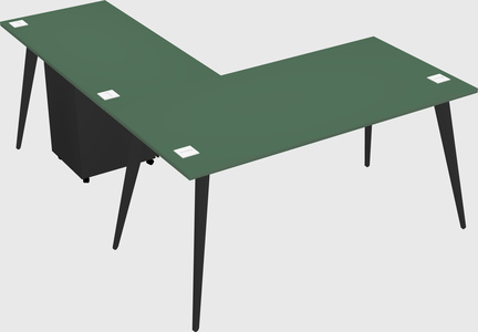 Modern l-shaped office desk