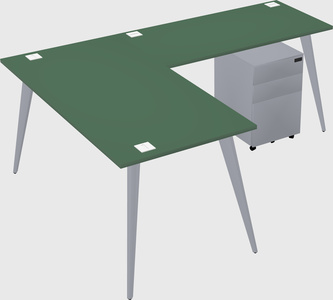 Modern l-shaped office desk