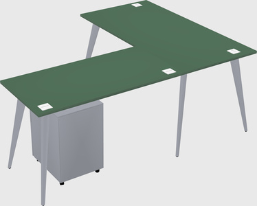 Modern l-shaped office desk