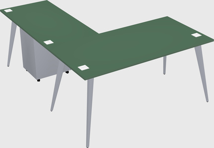Modern l-shaped office desk