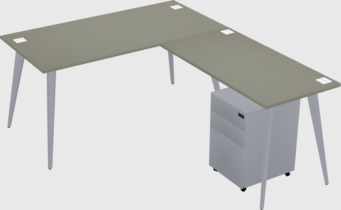 Modern L-shaped Office Desk