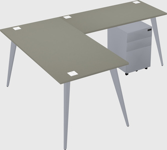 Modern l-shaped office desk