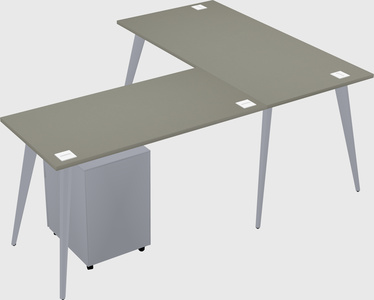 Modern l-shaped office desk