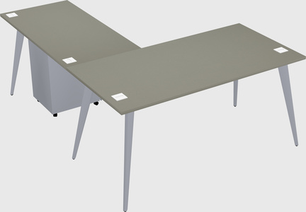 Modern l-shaped office desk