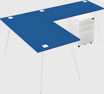 Modern l-shaped office desk
