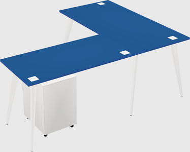 Modern l-shaped office desk