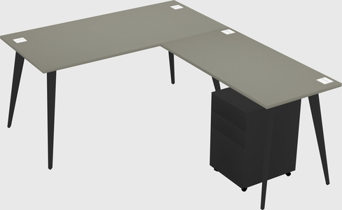 Modern L-shaped Office Desk