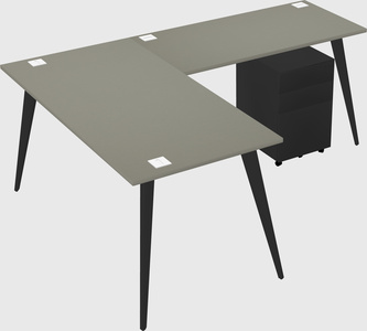 Modern l-shaped office desk