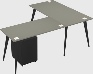 Modern l-shaped office desk