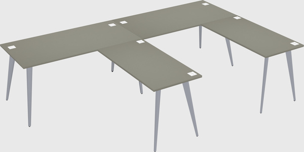 Modern l-shaped office desk