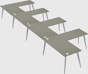 Modern l-shaped office desk