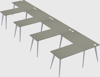 Modern l-shaped office desk