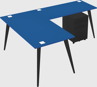 Modern l-shaped office desk