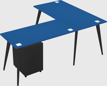 Modern l-shaped office desk