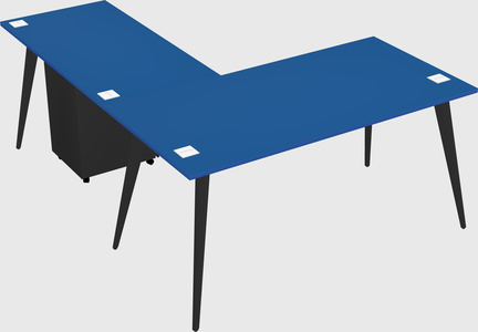 Modern l-shaped office desk