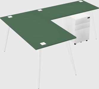 Modern l-shaped office desk