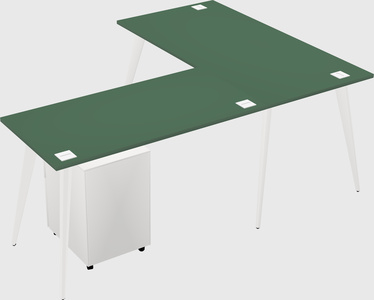 Modern l-shaped office desk