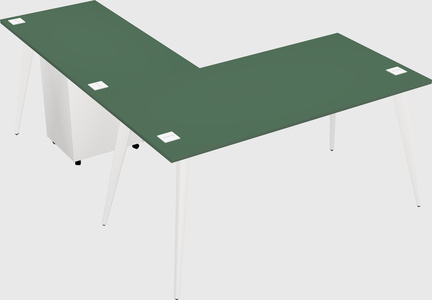 Modern l-shaped office desk