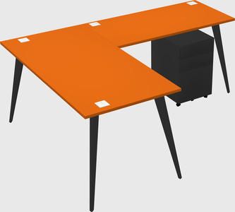Modern l-shaped office desk