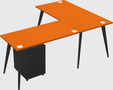 Modern l-shaped office desk