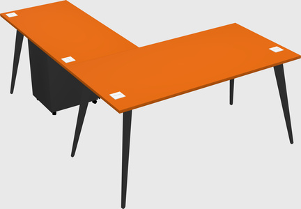 Modern l-shaped office desk