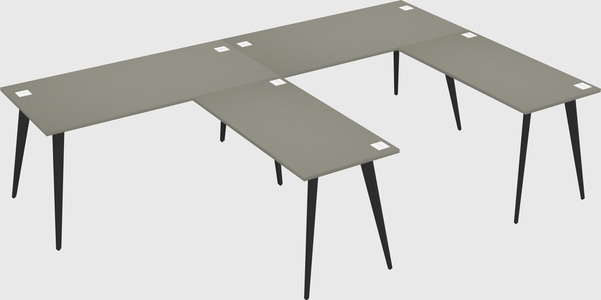 Modern l-shaped office desk