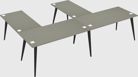 Modern l-shaped office desk