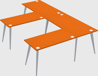Modern l-shaped office desk